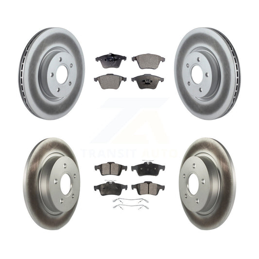 [Avant + Arrière] Kit de disque (revêtu) et plaquette (semi-métallique) de frein pour Volvo S40 C70 V50 avec 320mm Diameter Rotor KGF-102104