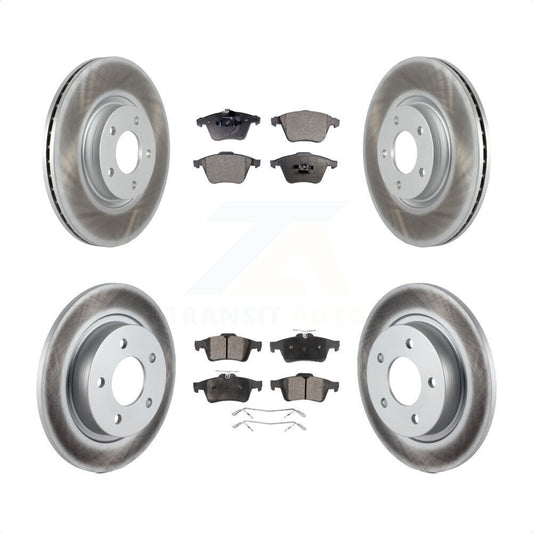 [Avant + Arrière] Kit de disque (revêtu) et plaquette (semi-métallique) de frein pour Mazda 3 KGF-102105 par Transit Auto