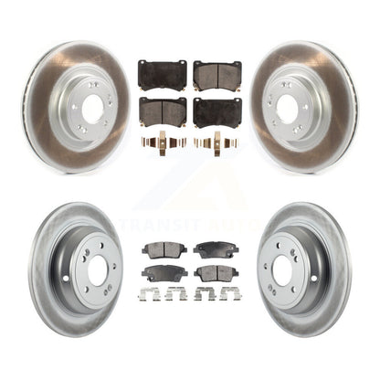 [Avant + Arrière] Kit de disque (revêtu) et plaquette (semi-métallique) de frein pour Hyundai Genesis KGF-102107