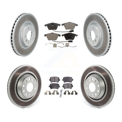 [Avant + Arrière] Kit de disque (revêtu) et plaquette (semi-métallique) de frein pour Volkswagen CC avec 340mm Diameter Rotor KGF-102111