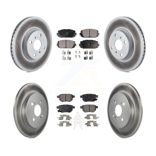 [Avant + Arrière] Kit de disque (revêtu) et plaquette (semi-métallique) de frein pour Toyota Yaris KGF-102112