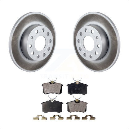 [Arrière] Kit de disque (revêtu) et plaquette (semi-métallique) de frein pour 2011 Volkswagen Golf avec 256mm Diameter Rotor KGF-102115 par Transit Auto
