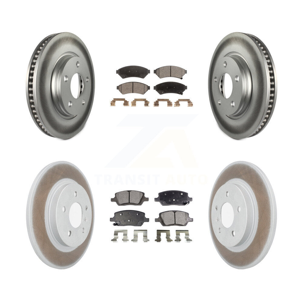 [Avant + Arrière] Kit de disque (revêtu) et plaquette (semi-métallique) de frein pour 2005 Chevrolet Uplander Buick Terraza Saturn Relay FWD KGF-102121