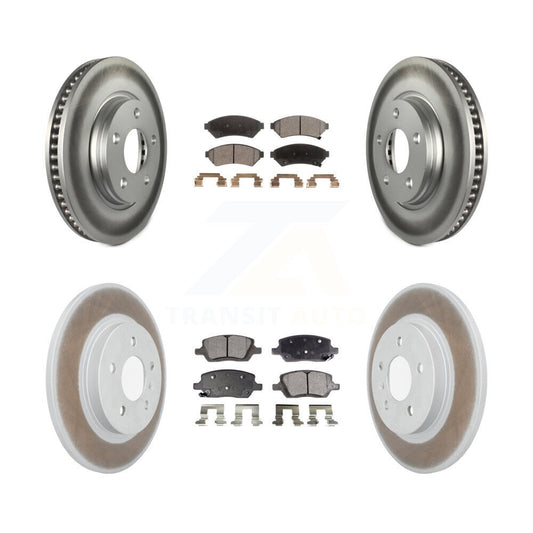 [Avant + Arrière] Kit de disque (revêtu) et plaquette (semi-métallique) de frein pour 2005 Chevrolet Uplander Buick Terraza Saturn Relay FWD KGF-102121
