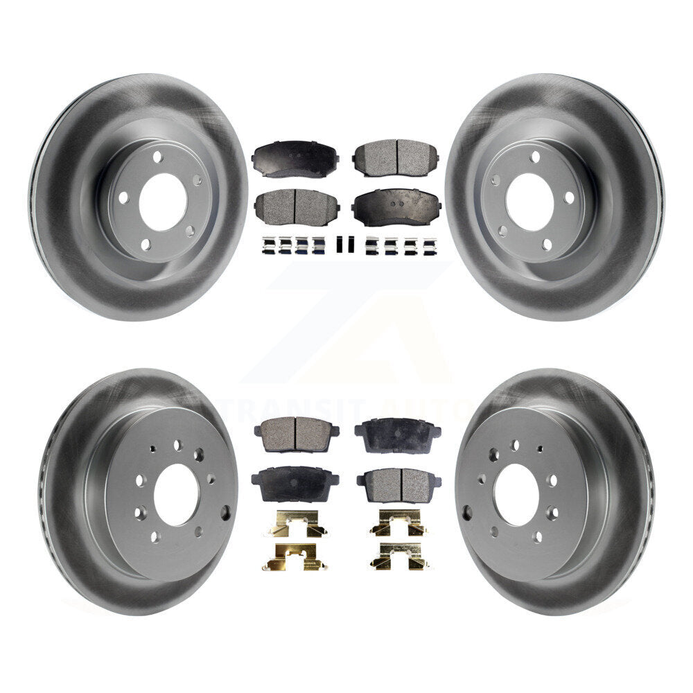 [Avant + Arrière] Kit de disque (revêtu) et plaquette (semi-métallique) de frein pour Ford Edge Lincoln MKX KGF-102123