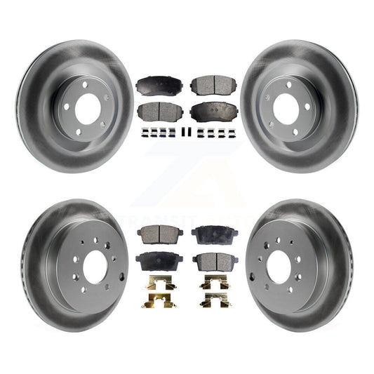 [Avant + Arrière] Kit de disque (revêtu) et plaquette (semi-métallique) de frein pour Ford Edge Lincoln MKX KGF-102123