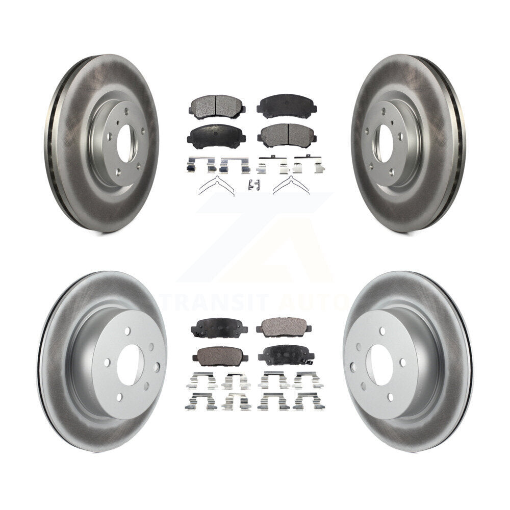 [Avant + Arrière] Kit de disque (revêtu) et plaquette (semi-métallique) de frein pour Nissan Maxima KGF-102125