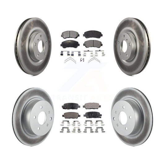 [Avant + Arrière] Kit de disque (revêtu) et plaquette (semi-métallique) de frein pour Nissan Maxima KGF-102125