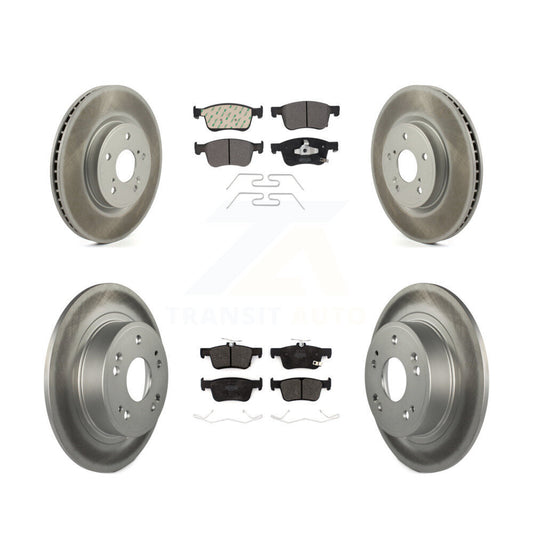 [Avant + Arrière] Kit de disque (revêtu) et plaquette (semi-métallique) de frein pour Honda Accord KGF-102128