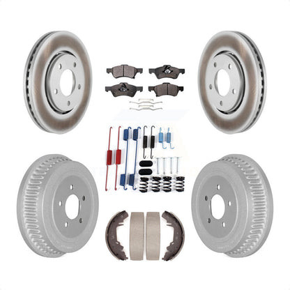 [Avant + Arrière] Kit de disque (revêtu) et plaquette (semi-métallique) de frein pour Dodge Caravan Chrysler Voyager KGF-102133 par Transit Auto