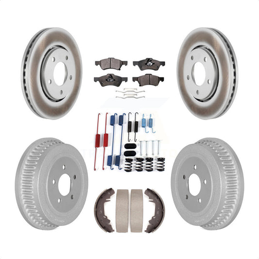 [Avant + Arrière] Kit de disque (revêtu) et plaquette (semi-métallique) de frein pour Dodge Caravan Chrysler Voyager KGF-102133 par Transit Auto