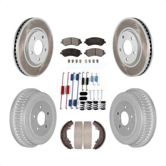 [Avant + Arrière] Kit de disque (revêtu) et plaquette (semi-métallique) de frein pour Dodge Grand Caravan Chrysler Voyager KGF-102134 par Transit Auto