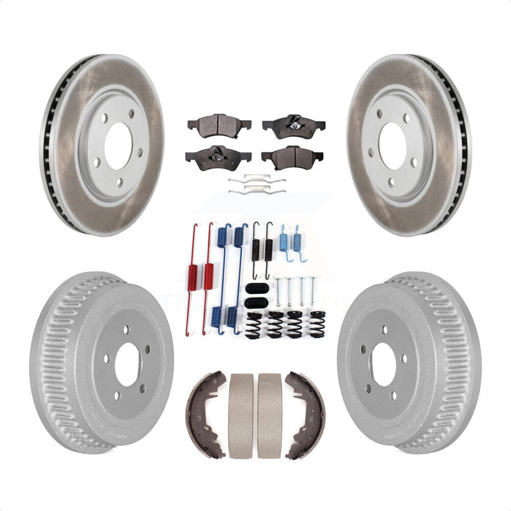[Avant + Arrière] Kit de disque (revêtu) et plaquette (semi-métallique) de frein pour Dodge Chrysler Town & Country Grand Caravan KGF-102135 par Transit Auto