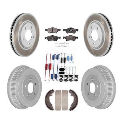 [Avant + Arrière] Kit de disque (revêtu) et plaquette (semi-métallique) de frein pour Dodge Chrysler Town & Country Grand Caravan KGF-102135 par Transit Auto