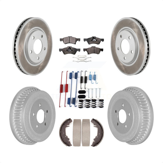 [Avant + Arrière] Kit de disque (revêtu) et plaquette (semi-métallique) de frein pour Dodge Chrysler Town & Country Grand Caravan KGF-102135 par Transit Auto
