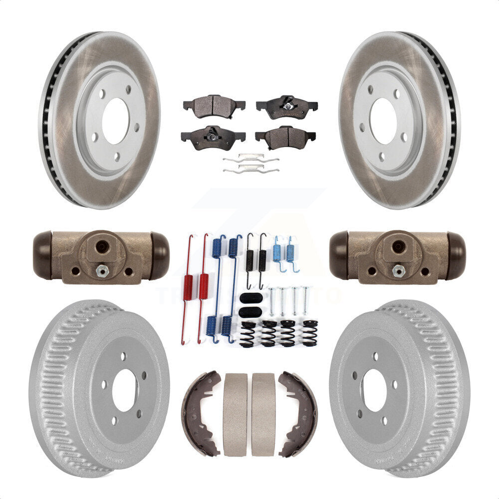 [Avant + Arrière] Kit de disque (revêtu) et plaquette (semi-métallique) de frein pour Dodge Chrysler Town & Country Grand Caravan KGF-102142 par Transit Auto