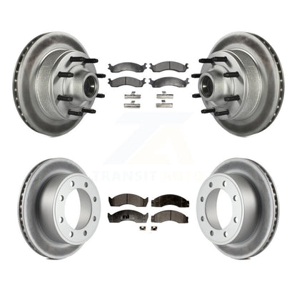 [Avant + Arrière] Kit de disque (revêtu) et plaquette (semi-métallique) de frein pour Ford Econoline Super Duty avec Single Wheels KGF-102159