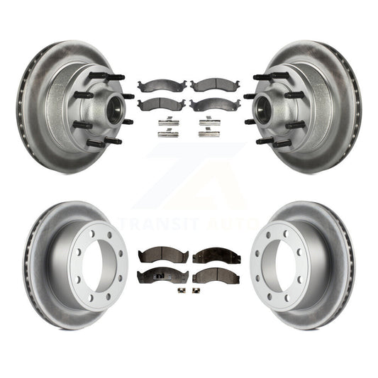 [Avant + Arrière] Kit de disque (revêtu) et plaquette (semi-métallique) de frein pour Ford Econoline Super Duty avec Single Wheels KGF-102159