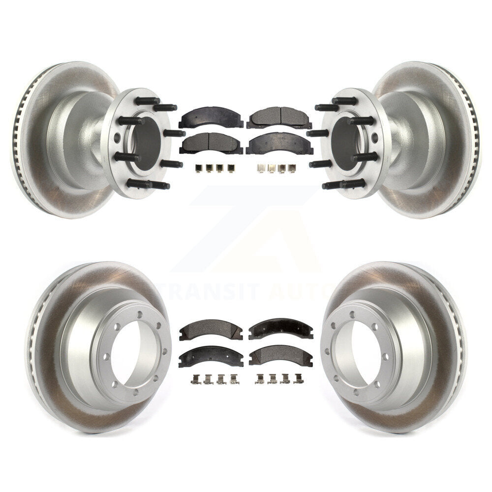 [Avant + Arrière] Kit de disque (revêtu) et plaquette (semi-métallique) de frein pour Ford E-450 Super Duty KGF-102168
