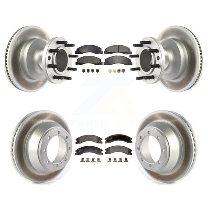 [Avant + Arrière] Kit de disque (revêtu) et plaquette (semi-métallique) de frein pour Ford E-450 Super Duty KGF-102168