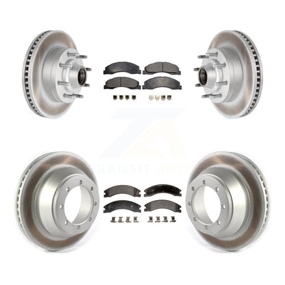 [Avant + Arrière] Kit de disque (revêtu) et plaquette (semi-métallique) de frein pour Ford E-450 Super Duty avec Single Wheels KGF-102171