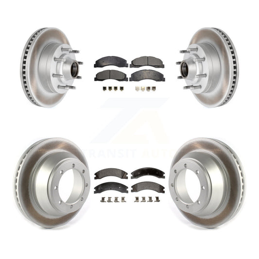 [Avant + Arrière] Kit de disque (revêtu) et plaquette (semi-métallique) de frein pour Ford E-450 Super Duty avec Single Wheels KGF-102171