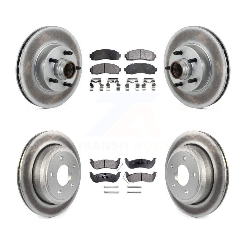 [Avant + Arrière] Kit de disque (revêtu) et plaquette (semi-métallique) de frein pour 2010-2011 Ford Ranger RWD KGF-102172
