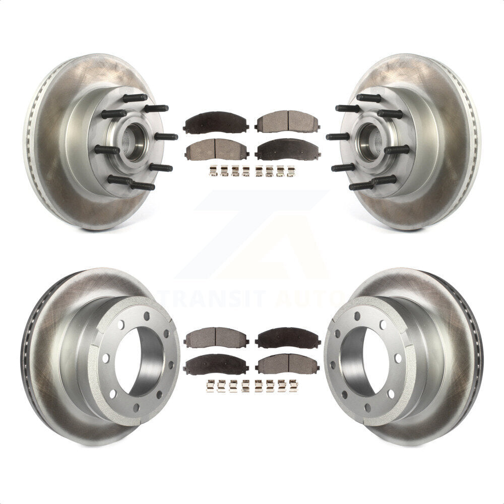 [Avant + Arrière] Kit de disque (revêtu) et plaquette (semi-métallique) de frein pour Ford F-250 Super Duty F-350 KGF-102174 par Transit Auto