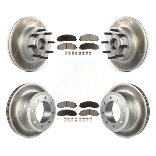[Avant + Arrière] Kit de disque (revêtu) et plaquette (semi-métallique) de frein pour Ford F-250 Super Duty F-350 KGF-102174