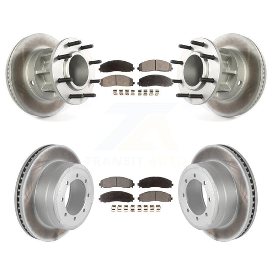 [Avant + Arrière] Kit de disque (revêtu) et plaquette (semi-métallique) de frein pour Ford F-350 Super Duty F-250 avec Dual Wheels KGF-102178