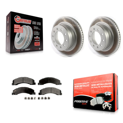 [Avant] Kit de disque (revêtu) et plaquette (semi-métallique) de frein pour Ram 5500 Dodge Sterling Truck 4500 Bullet 45 55 KGF-102179