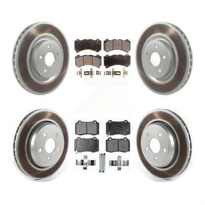 [Avant + Arrière] Kit de disque (revêtu) et plaquette (semi-métallique) de frein pour Jeep Grand Cherokee Dodge Durango KGF-102184 par Transit Auto