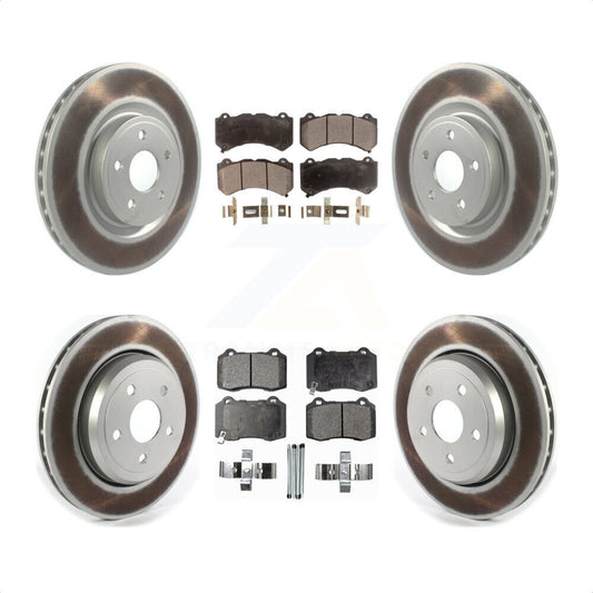[Avant + Arrière] Kit de disque (revêtu) et plaquette (semi-métallique) de frein pour Jeep Grand Cherokee Dodge Durango KGF-102184 par Transit Auto
