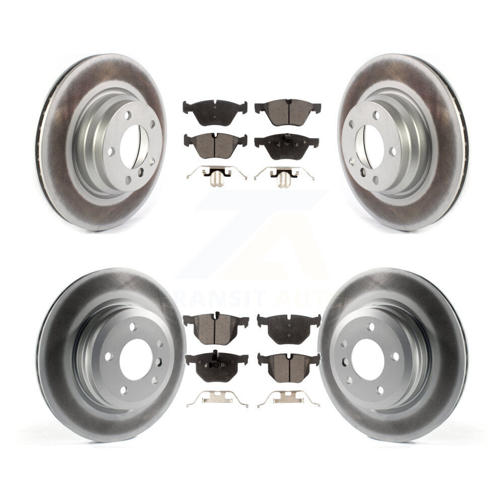 [Avant + Arrière] Kit de disque (revêtu) et plaquette (semi-métallique) de frein pour 2006 BMW 330i 330xi KGF-102185