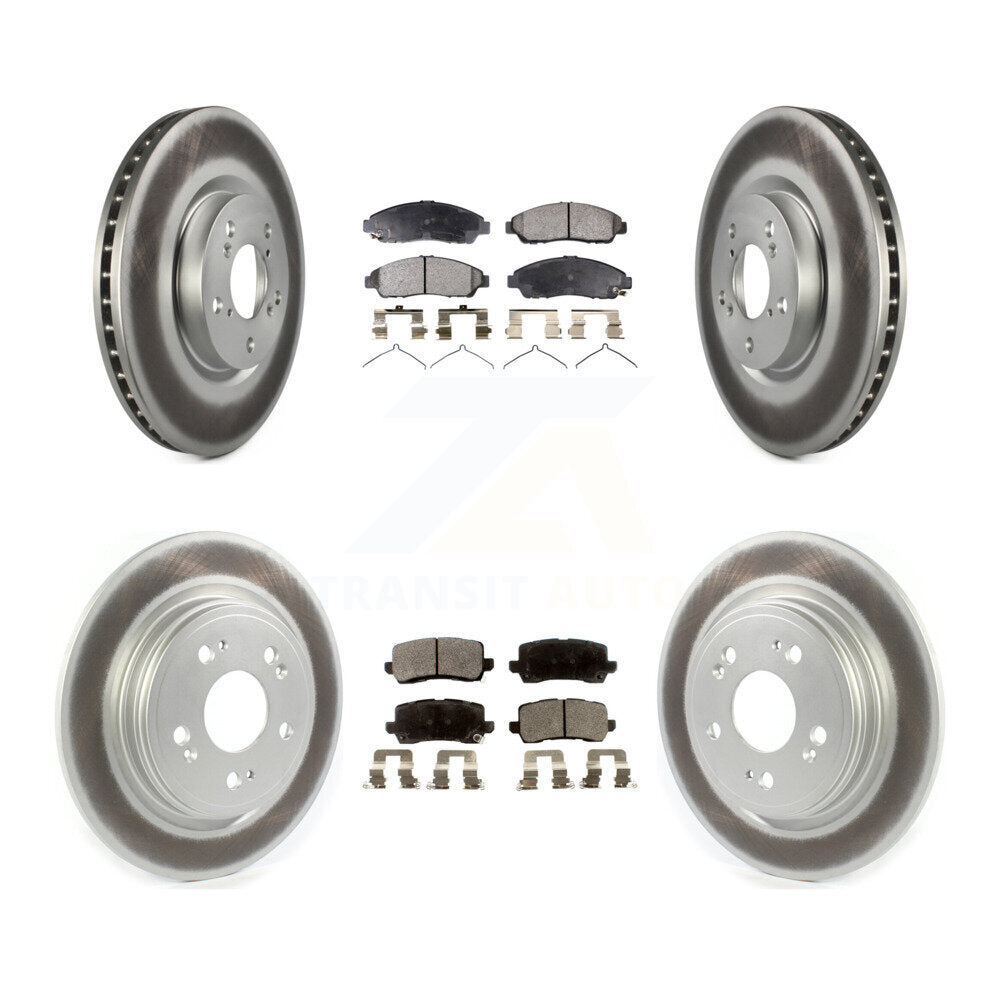 [Avant + Arrière] Kit de disque (revêtu) et plaquette (semi-métallique) de frein pour 2014-2020 Acura RLX Sport Hybrid SH-AWD KGF-102187