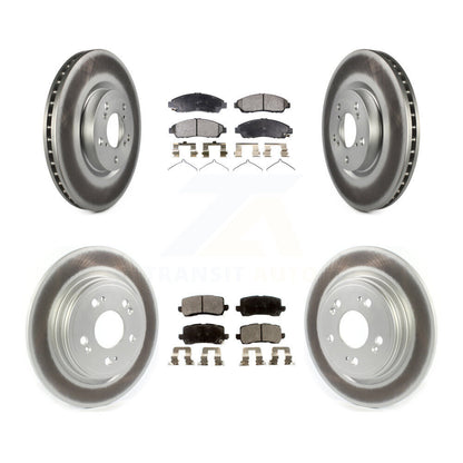[Avant + Arrière] Kit de disque (revêtu) et plaquette (semi-métallique) de frein pour 2014-2020 Acura RLX Sport Hybrid SH-AWD KGF-102187