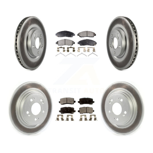 [Avant + Arrière] Kit de disque (revêtu) et plaquette (semi-métallique) de frein pour 2014-2020 Acura RLX Sport Hybrid SH-AWD KGF-102187