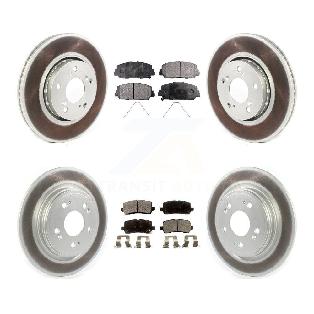 [Avant + Arrière] Kit de disque (revêtu) et plaquette (semi-métallique) de frein pour Acura RLX KGF-102188