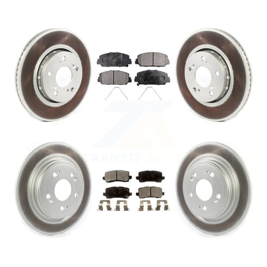 [Avant + Arrière] Kit de disque (revêtu) et plaquette (semi-métallique) de frein pour Acura RLX KGF-102188