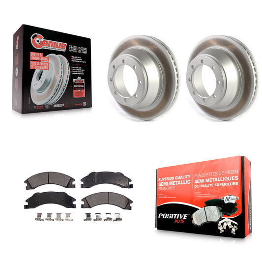 [Arrière] Kit de disque (revêtu) et plaquette (semi-métallique) de frein pour 2009-2010 Ford E-450 Super Duty DIESEL engine KGF-102191