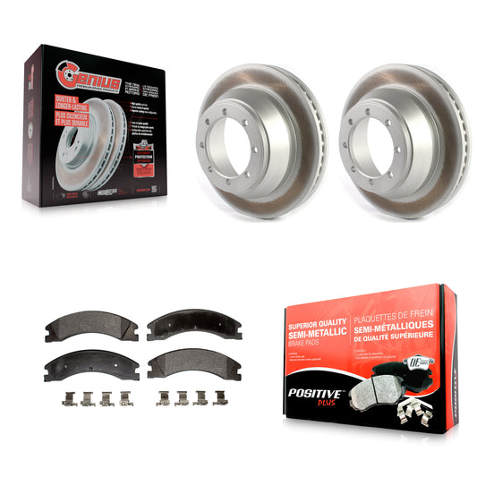 [Arrière] Kit de disque (revêtu) et plaquette (semi-métallique) de frein pour Ford E-450 Super Duty KGF-102192