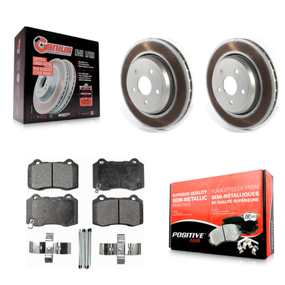 [Arrière] Kit de disque (revêtu) et plaquette (semi-métallique) de frein pour Jeep Grand Cherokee Dodge Durango KGF-102193