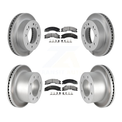 [Avant + Arrière] Kit de disque (revêtu) et plaquette (semi-métallique) de frein pour 2011-2019 Chevrolet Silverado 3500 HD GMC Sierra avec Dual Wheels KGF-102197