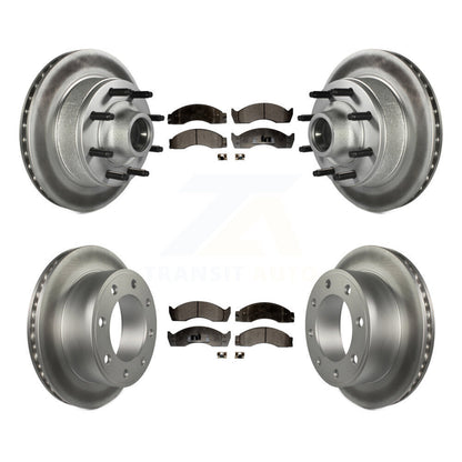 [Avant + Arrière] Kit de disque (revêtu) et plaquette (semi-métallique) de frein pour 2000-2001 Ford E-450 Econoline Super Duty avec Single Wheels KGF-102212