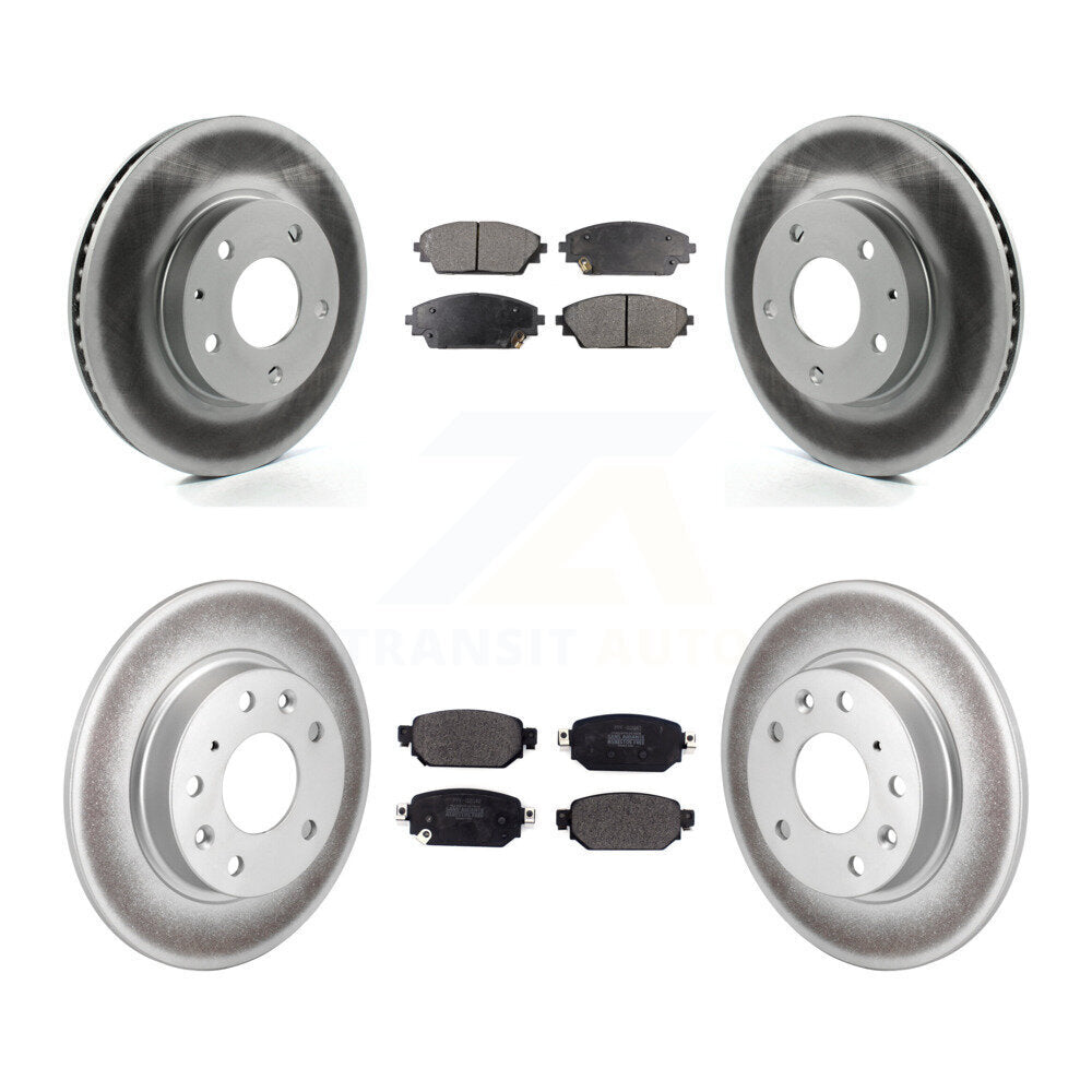 [Avant + Arrière] Kit de disque (revêtu) et plaquette (semi-métallique) de frein pour 2019-2021 Mazda CX-3 FWD KGF-102213