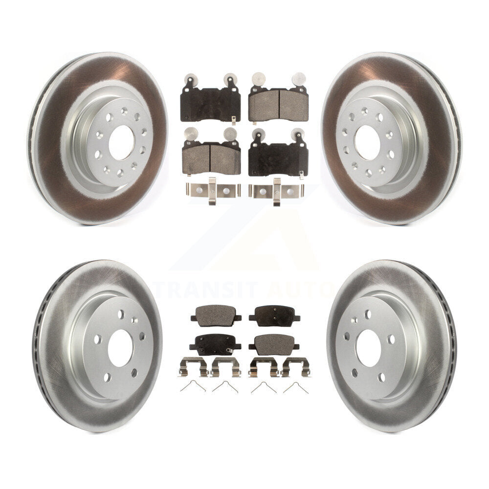 [Avant + Arrière] Kit de disque (revêtu) et plaquette (semi-métallique) de frein pour 2016-2018 Cadillac CT6 avec 345mm Diameter Rotor KGF-102214