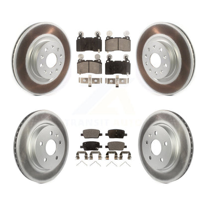 [Avant + Arrière] Kit de disque (revêtu) et plaquette (semi-métallique) de frein pour 2016-2018 Cadillac CT6 avec 345mm Diameter Rotor KGF-102214
