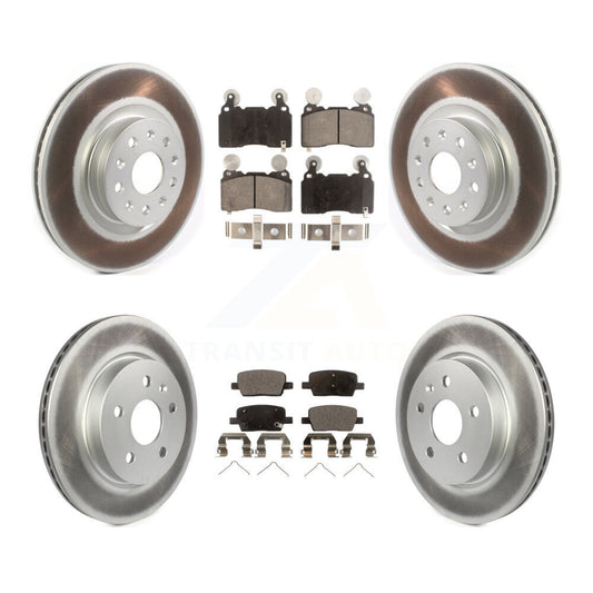 [Avant + Arrière] Kit de disque (revêtu) et plaquette (semi-métallique) de frein pour 2016-2018 Cadillac CT6 avec 345mm Diameter Rotor KGF-102214