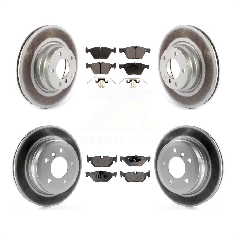 [Avant + Arrière] Kit de disque (revêtu) et plaquette (semi-métallique) de frein pour 2012 BMW X1 xDrive28i avec 300mm Diameter Rotor KGF-102215 par Transit Auto