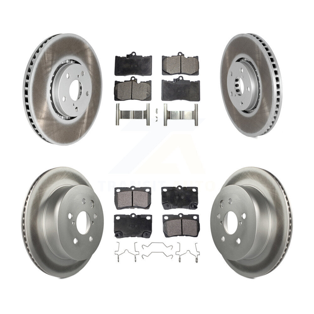 [Avant + Arrière] Kit de disque (revêtu) et plaquette (semi-métallique) de frein pour Lexus IS350 GS350 GS430 GS450h GS460 KGF-102217